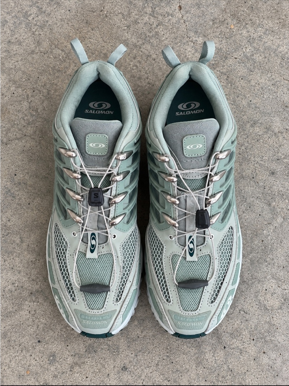Salomon ACS Pro Trail Shoes Sage Green Silver Y2K Gorpcore Sneakers Woman 11